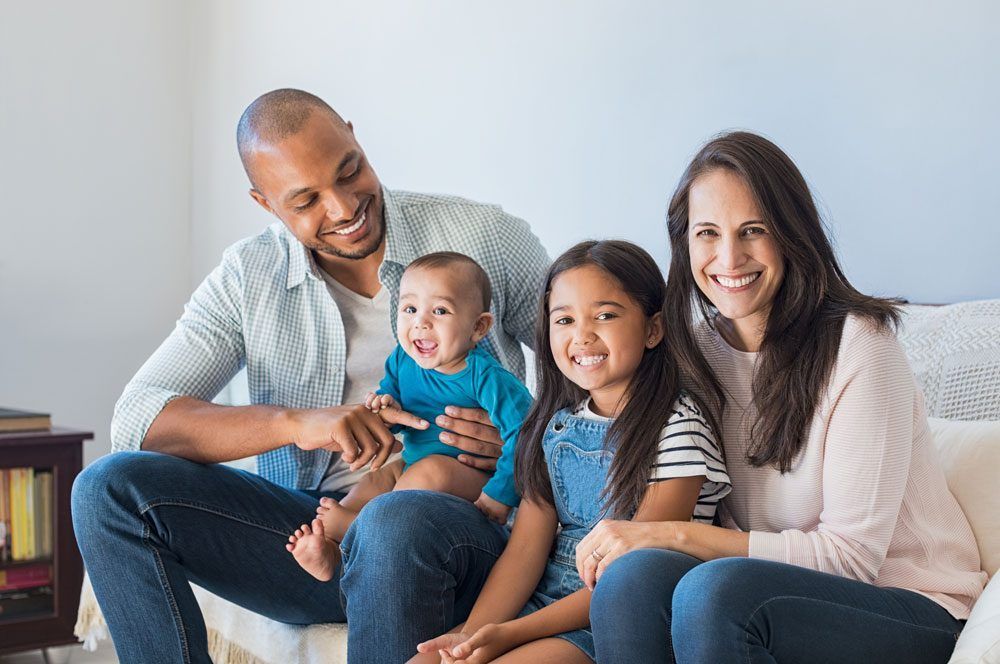 Famille souriante